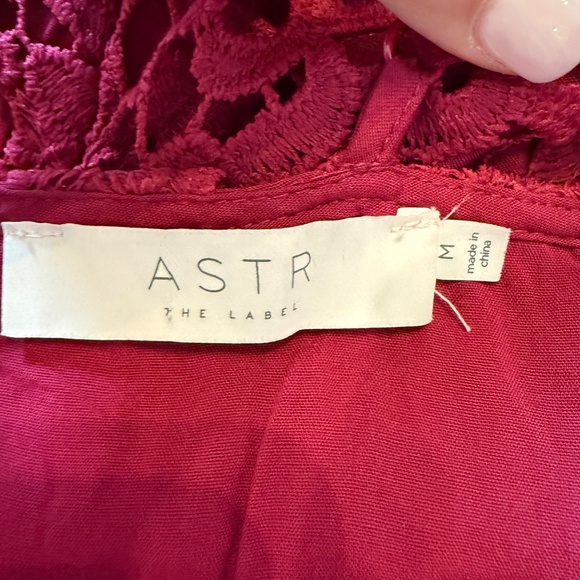 ASTR The Label Lace Sheer Midi Dress In Red Tannin 45726 - Picture 10 of 12
